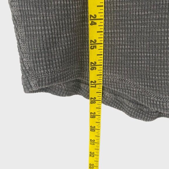 Lucky Brand Waffle Knit Henley Shirt Men's XL Gray Button-Collar Long-Sleeve - Picture 12 of 12